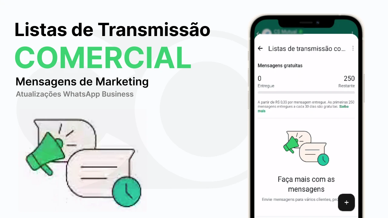 Listas de Transmissão Comerciais no WhatsApp Business começa a ser disponibilizado para usuários no brasil.